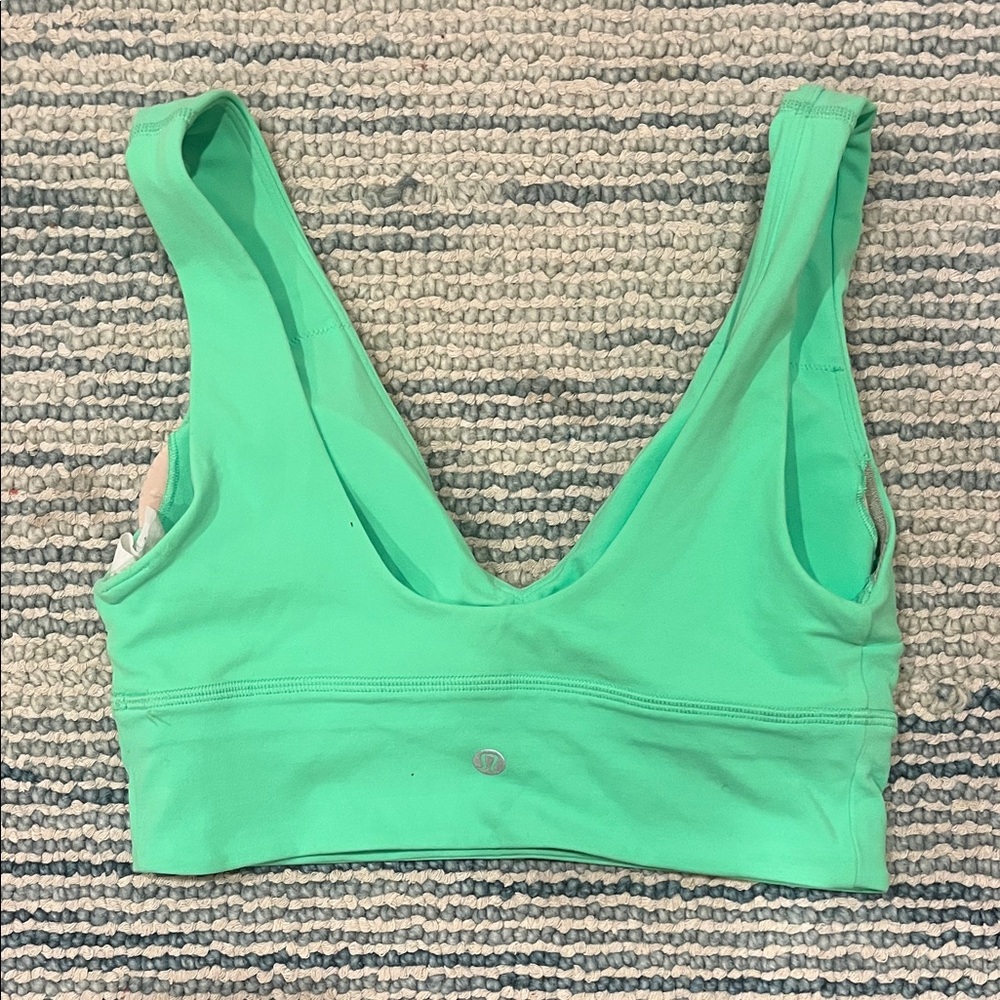 lululemon athletica Mint Green V-Neck Sports Bra